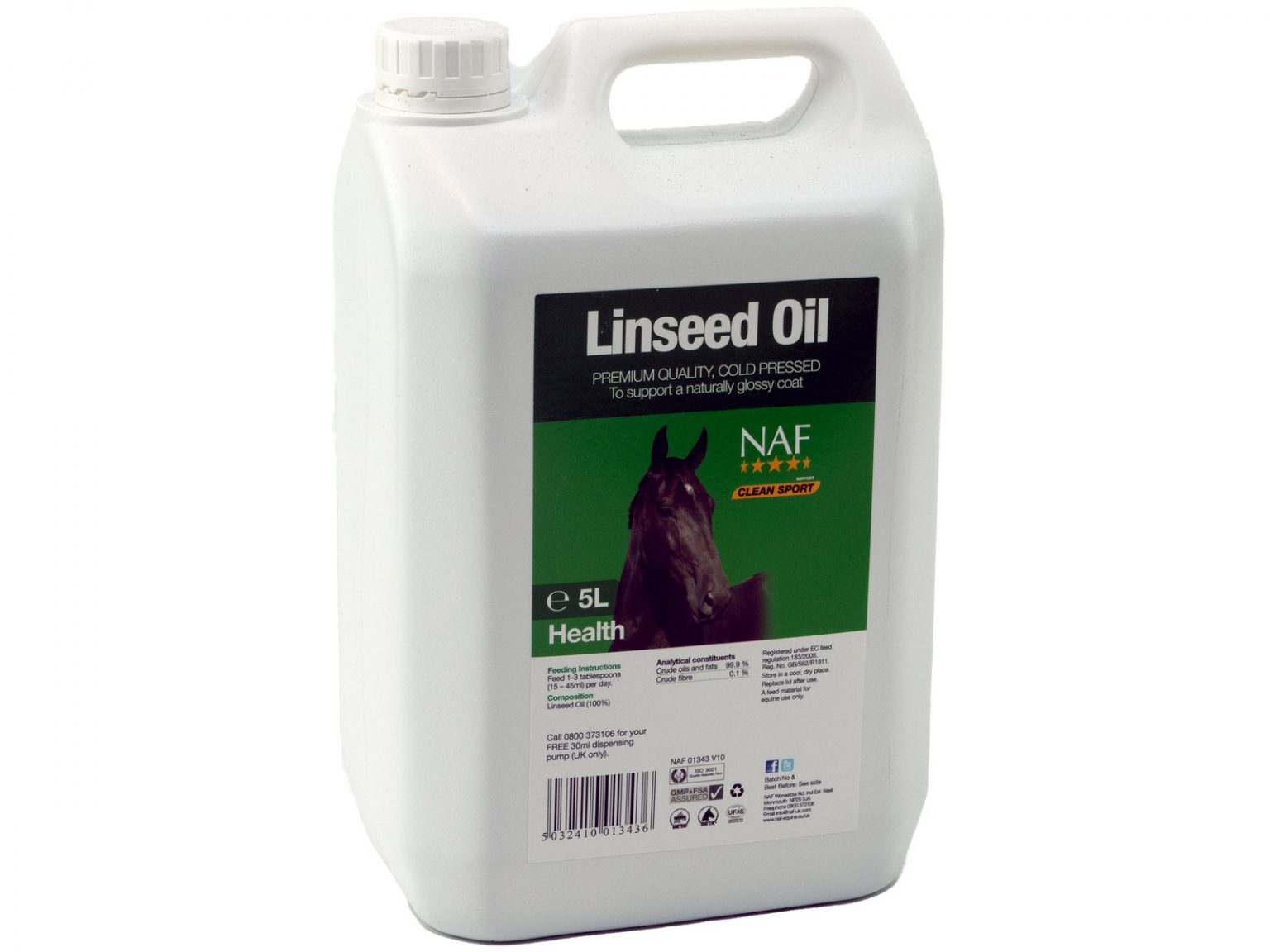 NAF Linseed Oil 5 litre abcsaddlery.co.uk