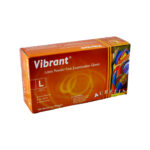 Vibrant Powder Free Latex Gloves box of 100