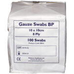 Gauze Swabs 8 ply 10cm x 10cm 100 Pack